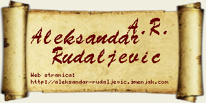 Aleksandar Rudaljević vizit kartica